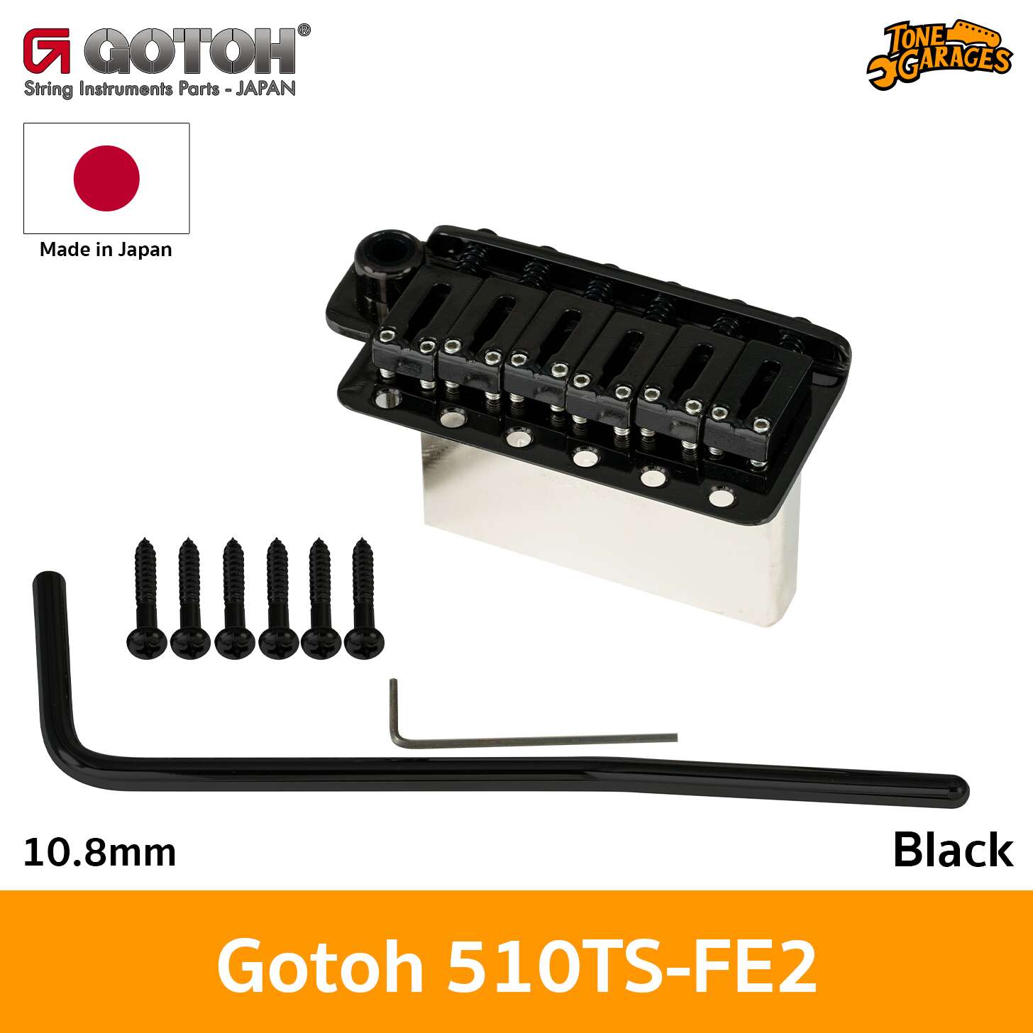 GOTOH Tremolo Units 510TS-FE2 Steel Saddle – Tone Garages