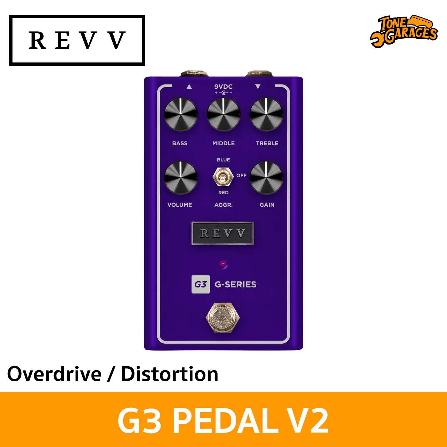 REVV G3 V2 Overdrive/Distortion Pedal เอฟเฟคกีต้าร์ – Tone Garages