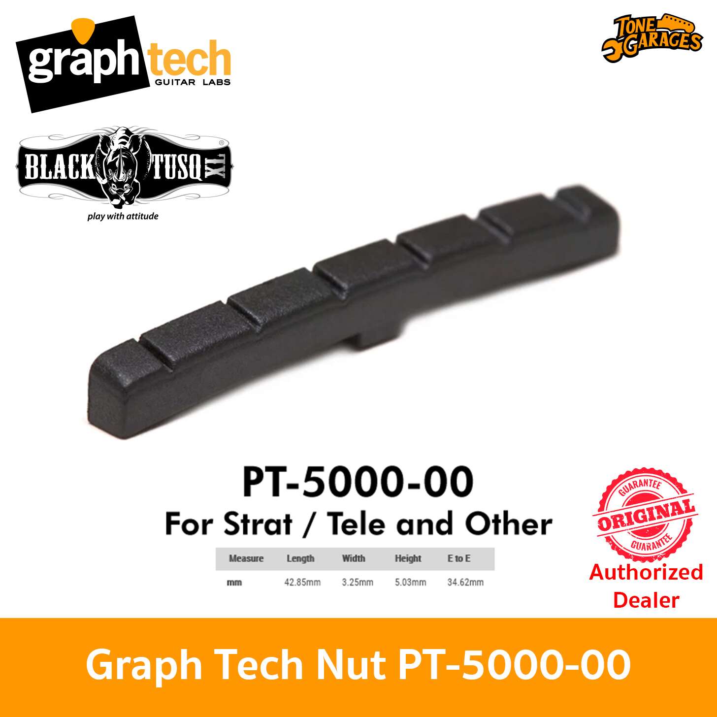 graph-tech-black-tusq-xl-flat-or-curved-nut-pt-5000-00-42-85mm-for