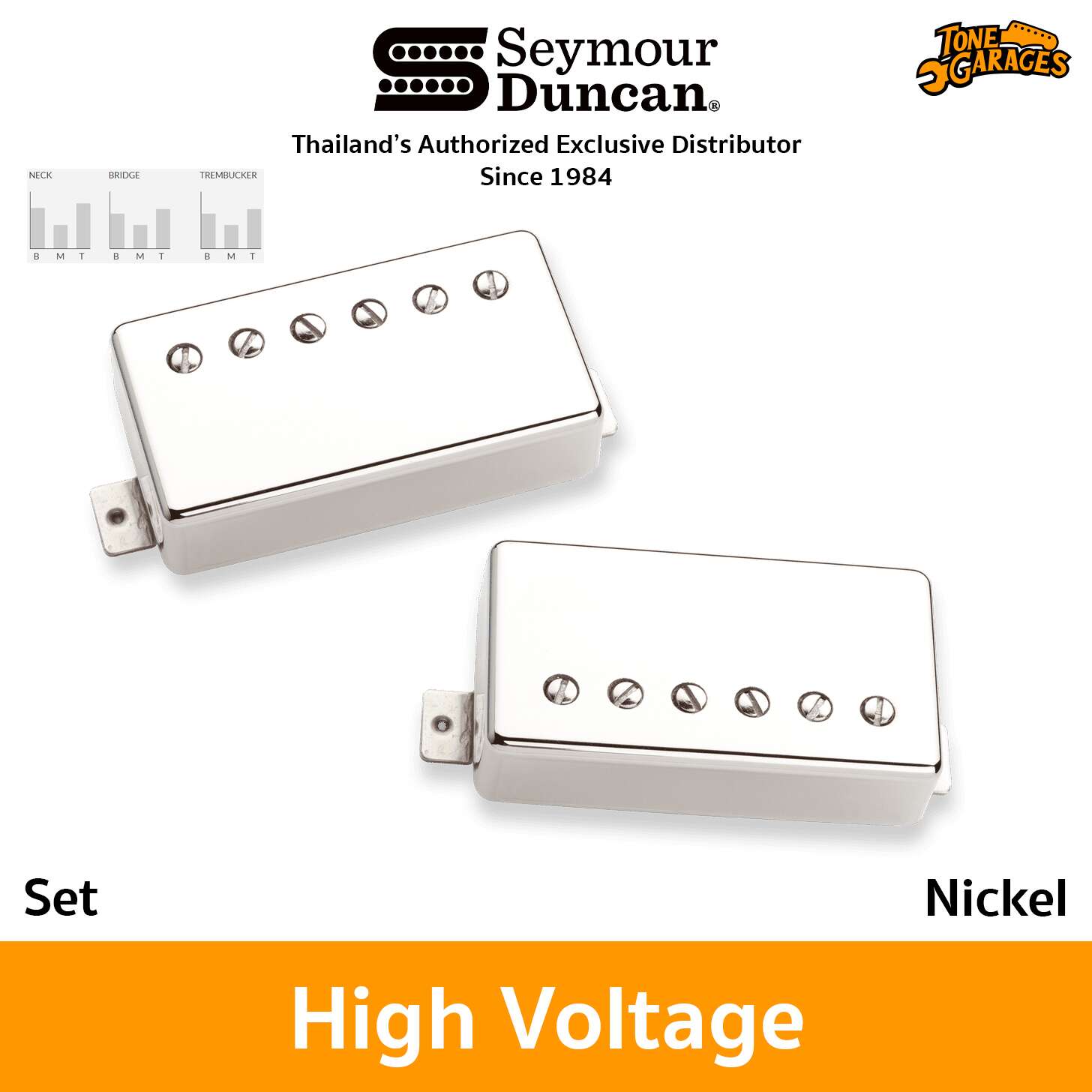 Seymour Duncan High Voltage Humbucker Set Nickel Cover – Tone Garages