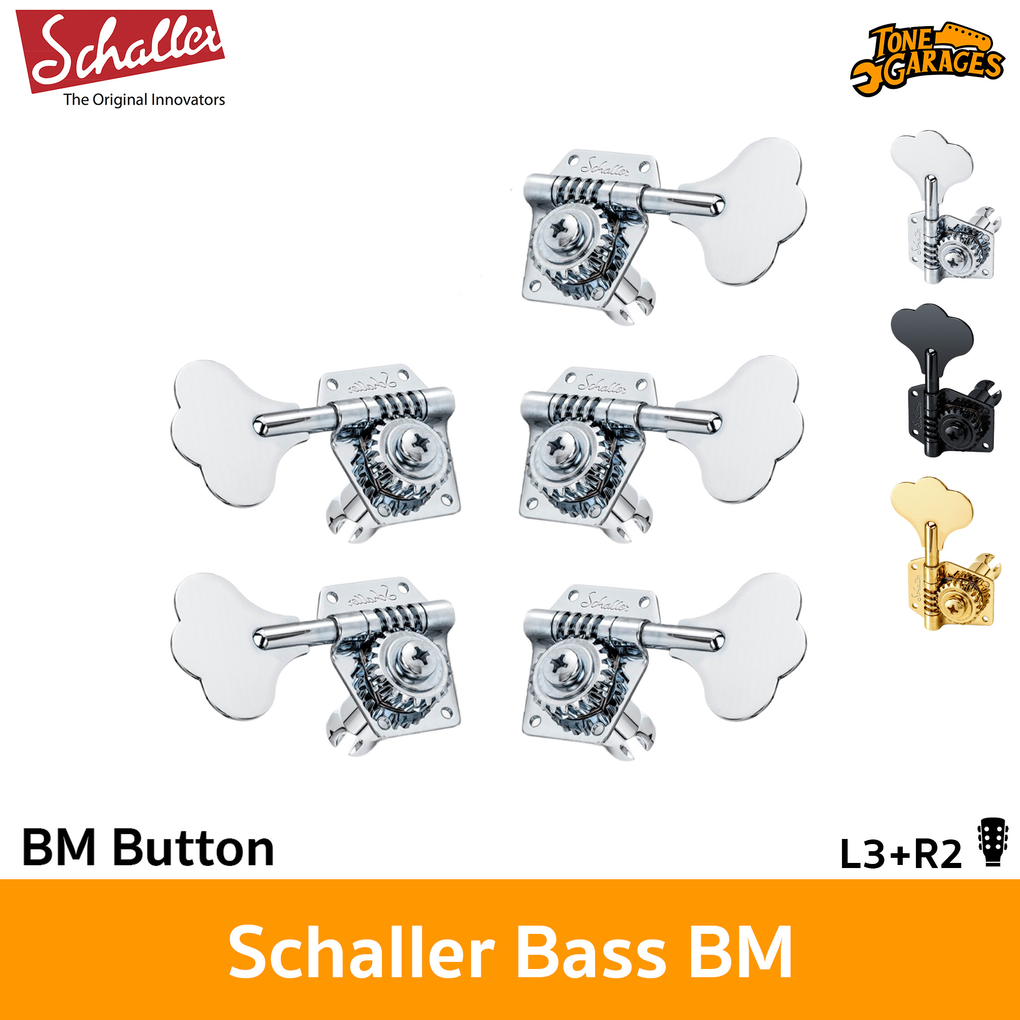 Schaller Bass Machine Heads - Bass BM (L3+R2) – Tone Garages Schaller Bass Machine Heads - Bass BM (L3+R2) – Tone Garages