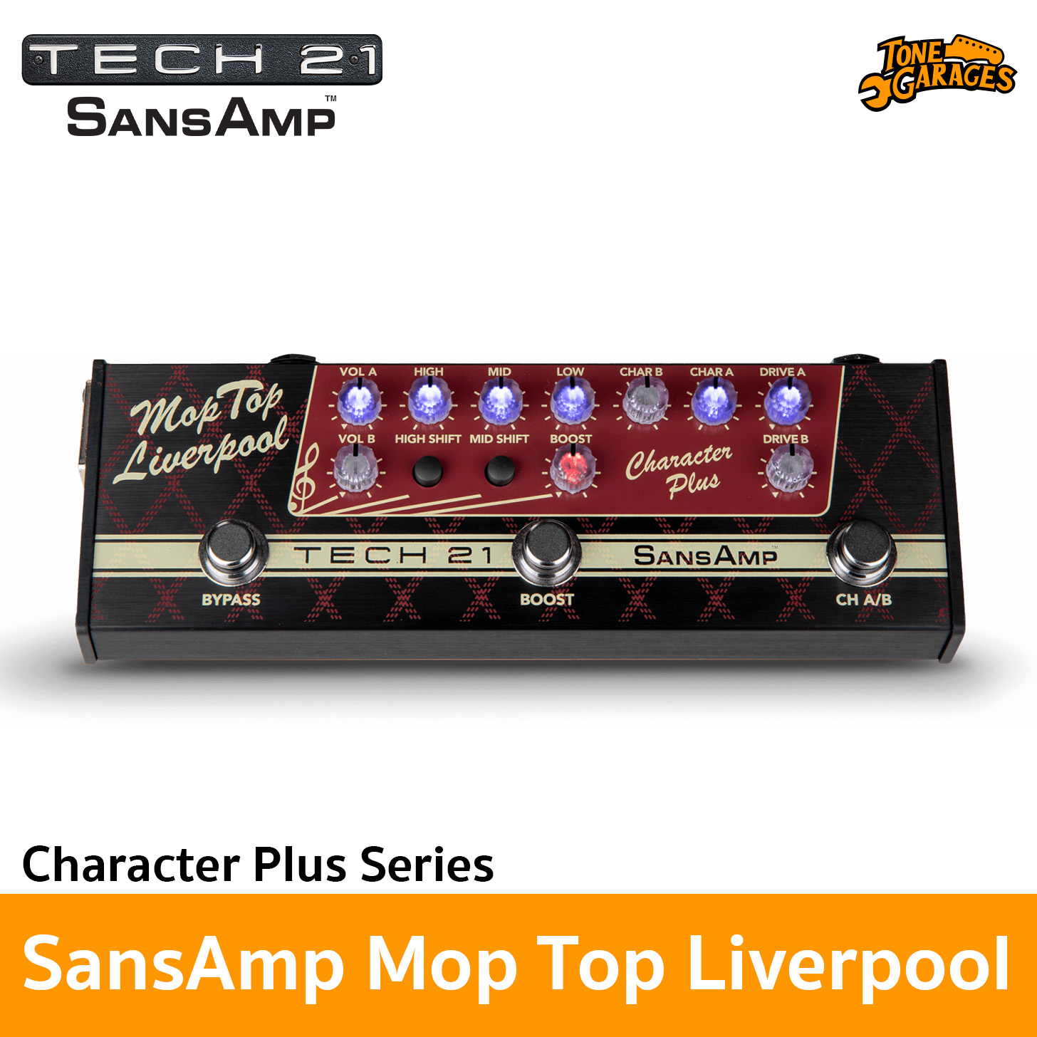 Tech 21 SansAmp Character Plus Series Mop Top Liverpool Multi
